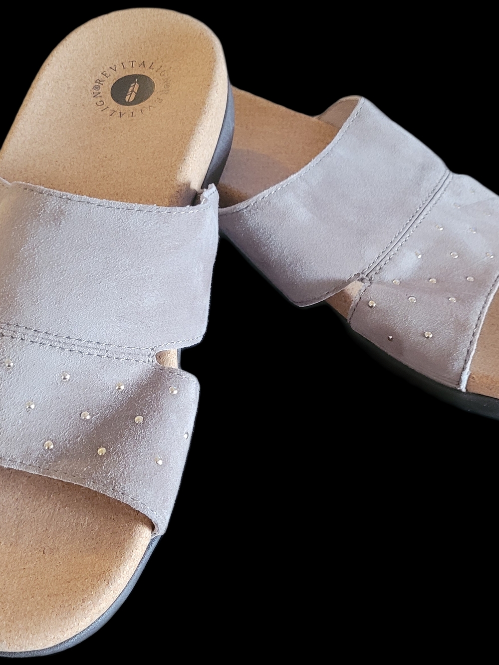 NEW Women's Slip-On Suede Sandals BY Revitalign